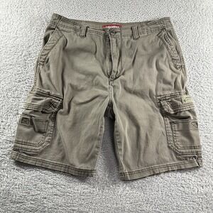 Union‎ Bay Cargo Shorts Mens 36 Gray Green Outdoors Hiking Utility Gorpcore